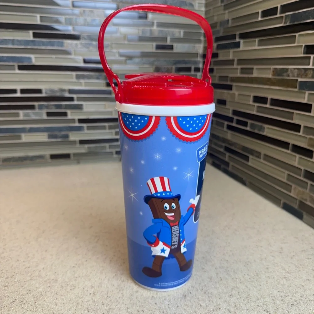 Hersheypark 2026 Souvenir Refillable Cup Tumbler w/ Handle USA 250th Anniversary